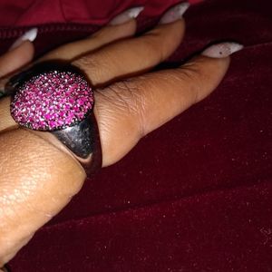 Sophia Vergara magenta dome ring